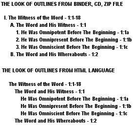 Sermon Outlines - expository, alliteration, exegesis, exhaustive, detailed but practical)